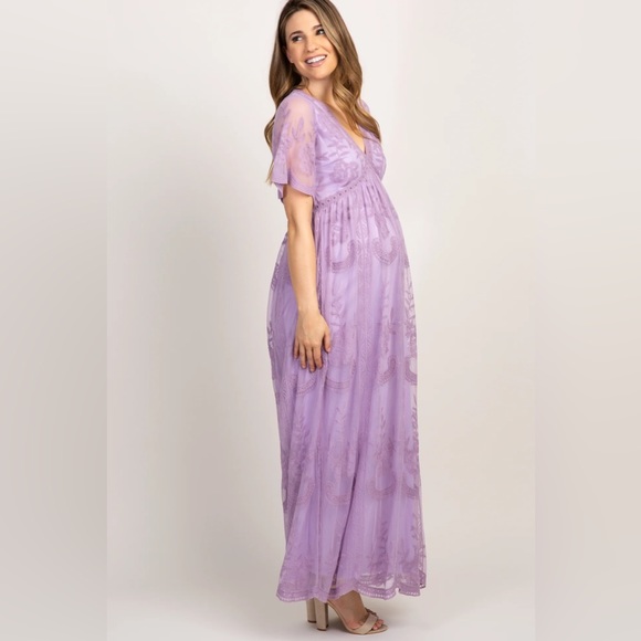 Pink blush maternity dress - Picture 3 of 7